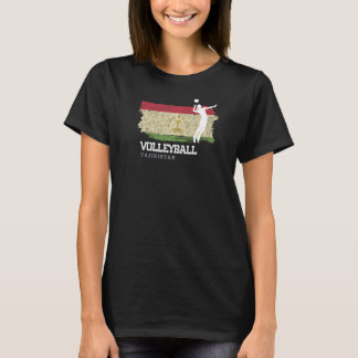 Volleyball Tadschikistan Flag Mädchen Volleyball F T-Shirt