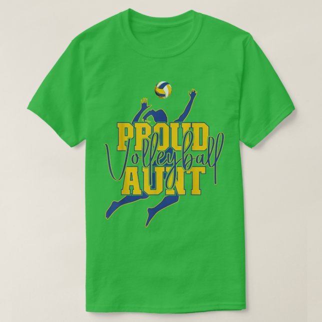 Volleyball-Tante Familienspiel  T-Shirt (Design vorne)