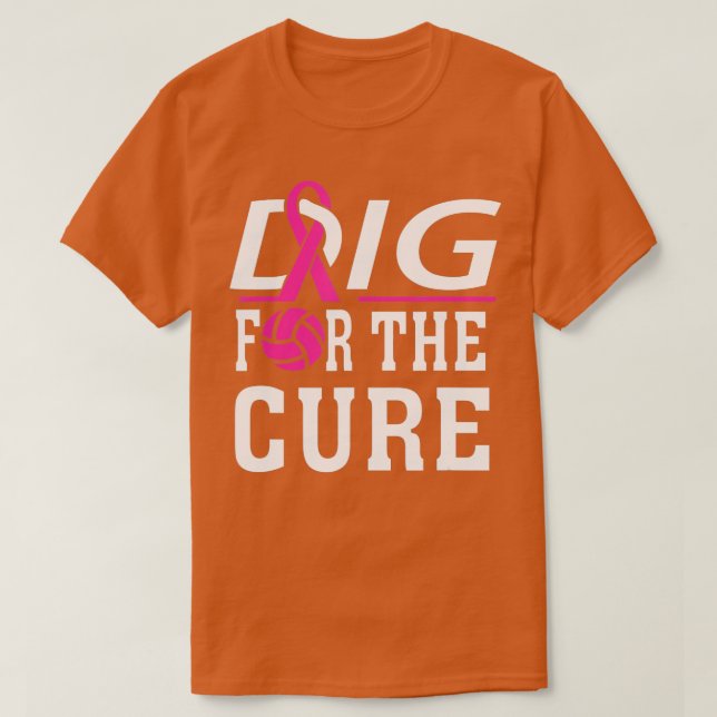 Volleyball Team Breast Cancer Awareness 2  T-Shirt (Design vorne)