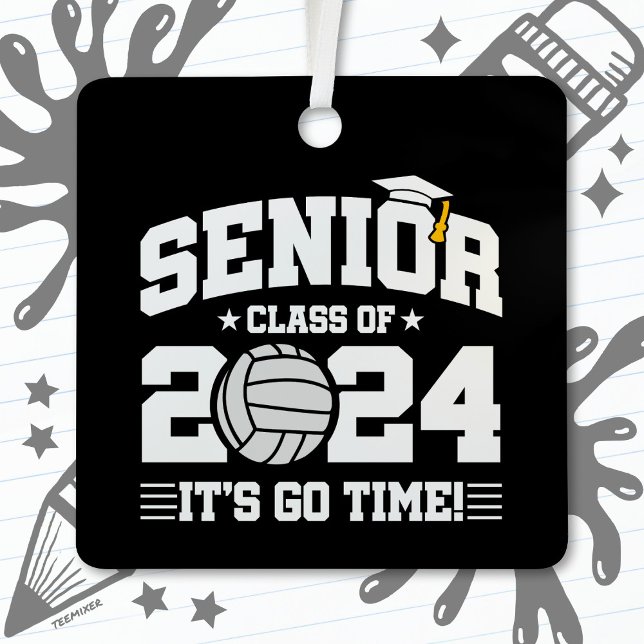 Volleyball Team Class 2024 Abschluss Senior 2024 Ornament Aus Metall (Von Creator hochgeladen)