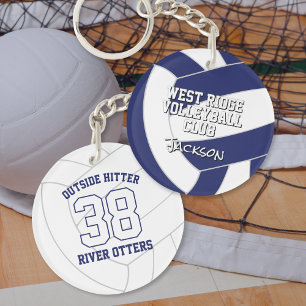 Volleyball Team Farben Geschenke blau oder JEDE Fa Schlüsselanhänger
