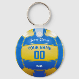 Volleyball-Team Jahr Team Blau und Gelb Schlüsselanhänger