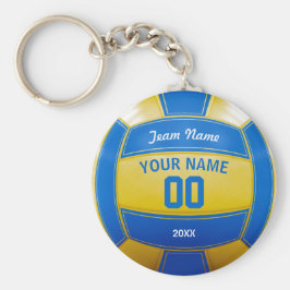 Volleyball-Team Jahr Team Blau und Gelb Schlüsselanhänger