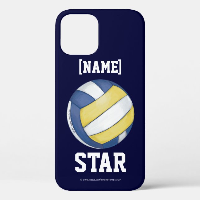 Volleyball Team Name and Number Case Mate iPhone C (Rückseite)