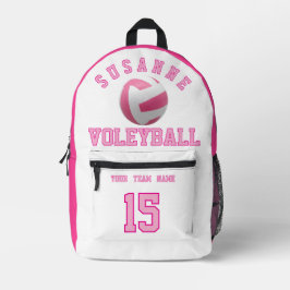 Volleyball Team Name Custom Sports Rose pink Bedruckter Rucksack