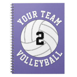 Volleyball Team Name & Spieler Jersey Nummer Sport Notizblock