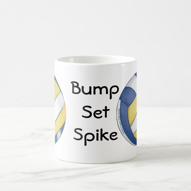 Volleyball Team Name und Nummer Kaffeetasse (Mittel)