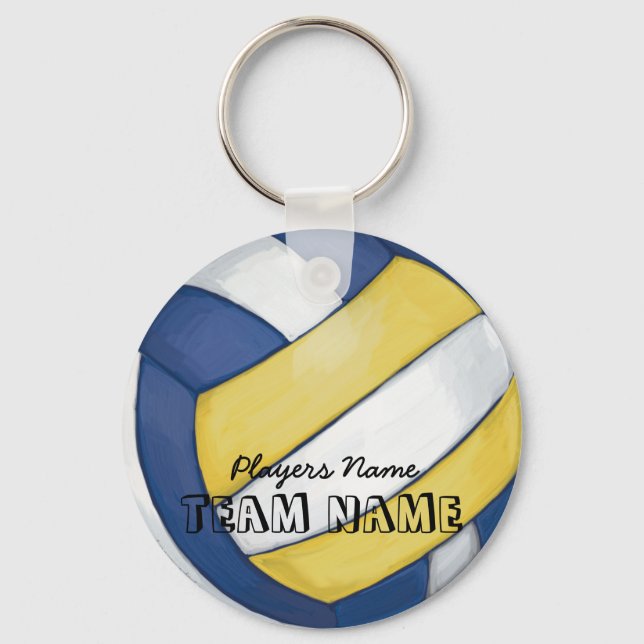 Volleyball Team Name und Nummer Schlüsselanhänger (Vorderseite)