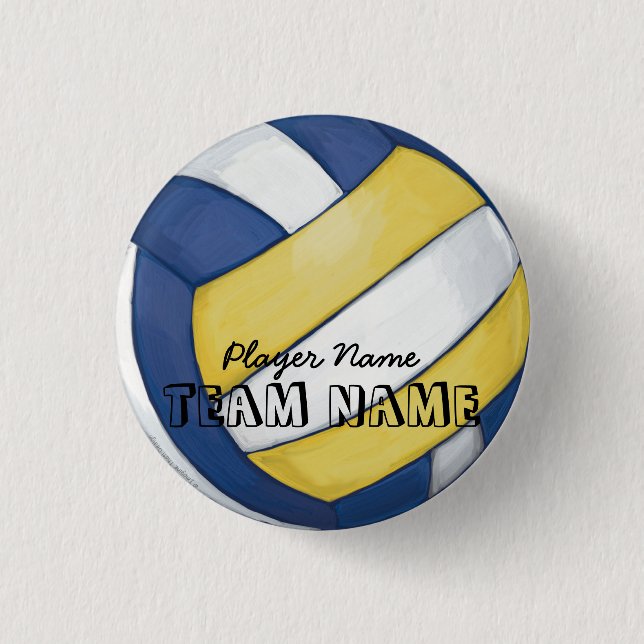 Volleyball-Team-Name und Zahl Button (Vorderseite)