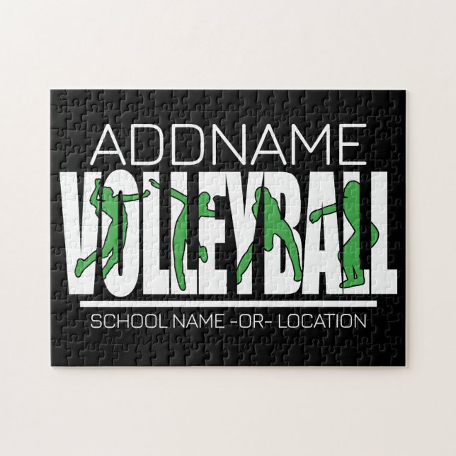 Volleyball Team Spieler ADD NAME School Top Athlet (Horizontal)