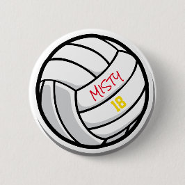 Volleyball Team Spirit Spielernummer  Button