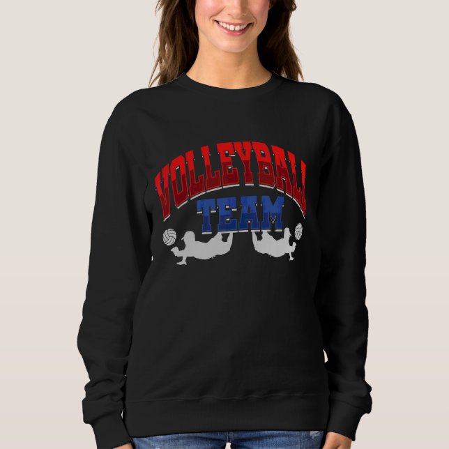 Volleyball Team Trainer Squad Ball Sportaison Sweatshirt (Vorderseite)