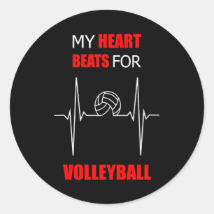 Volleyball Team Volleyball Spieler Beach Geschenk  Runder Aufkleber