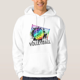 Volleyball Tie Dye Blau Lila Teenager Mädchen Perf Hoodie