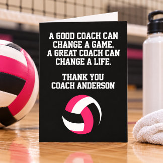 Volleyball-Trainer Dankeskarte