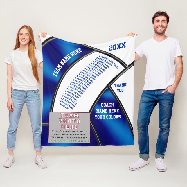 Volleyball-Trainer-Geschenk-Ideen, Foto, Fleecedecke (Beispiel)