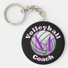 Volleyball-Trainer mit Lila Erstausbildung Schlüsselanhänger