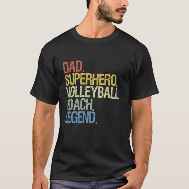 Volleyball-Trainer Papa T-Shirt (Vorderseite)
