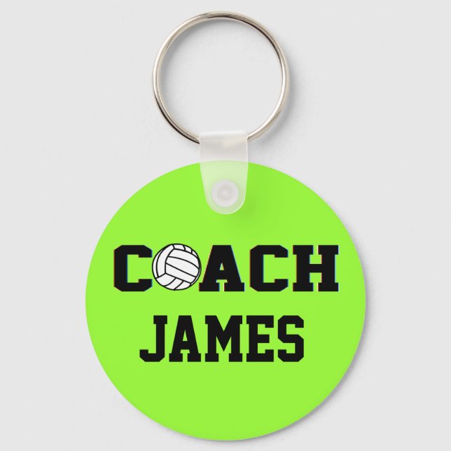 Volleyball-Trainer - Personalisiert Schlüsselanhänger (Vorderseite)