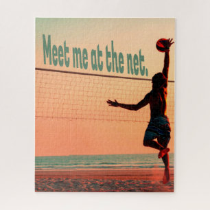 Volleyball trifft mich im Netz
