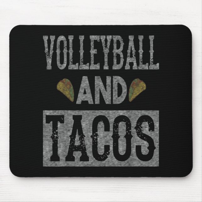Volleyball und Tacos Fun Taco gestört Mousepad (Vorne)