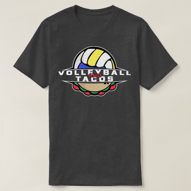 Volleyball und TACOS T-Shirt (Design vorne)