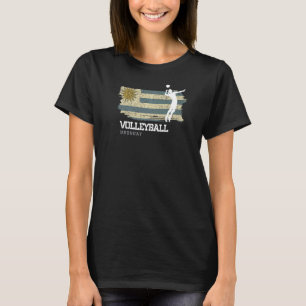 Volleyball Uruguay Flag Mädchen Volleyball Frauen T-Shirt