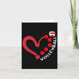 Volleyball Valentinstag Herz Volleyball Liebhaber Karte