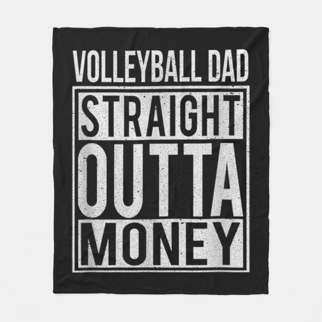 Volleyball Vater Direkt Ausflug Geld ich Spaß Fleecedecke (Vorderseite)
