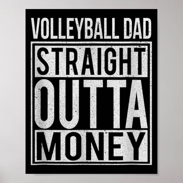 Volleyball Vater Direkt Ausflug Geld ich Spaß Poster (Vorne)