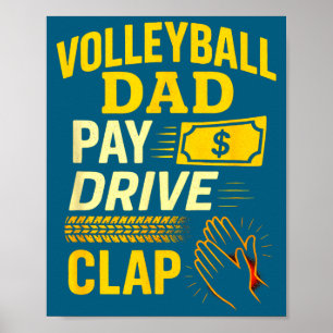 Volleyball-Vater - Lustiger stolzer Vater Spieler Poster