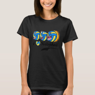 Volleyball Vater Mama gegenüber I Herz Volleyball T-Shirt