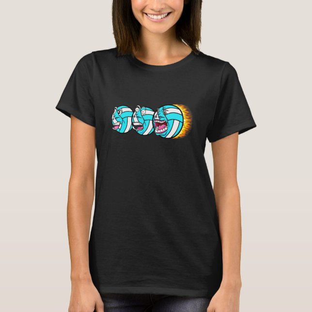 Volleyball Vater Mama gegenüber I Herz Volleyball T-Shirt (Vorderseite)