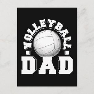 Volleyball-Vater Old School Elegant Postkarte