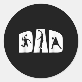 Volleyball Vater Vater Beach Volleyball Spieler Fa Runder Aufkleber