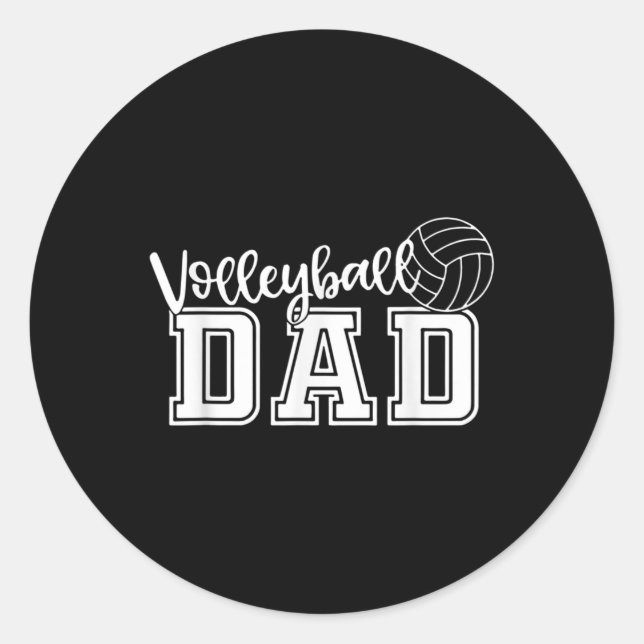 Volleyball Vater Volleyball Pater Lover Runder Aufkleber (Vorderseite)