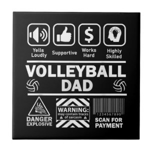Volleyball-Vater Witziger Inhalt des Sportvaters Fliese
