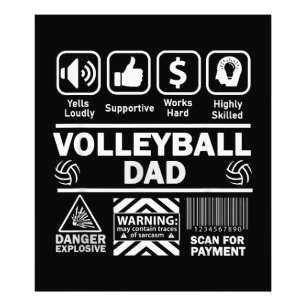 Volleyball-Vater Witziger Inhalt des Sportvaters Fotodruck