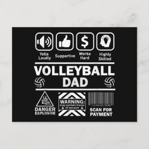 Volleyball-Vater Witziger Inhalt des Sportvaters Postkarte