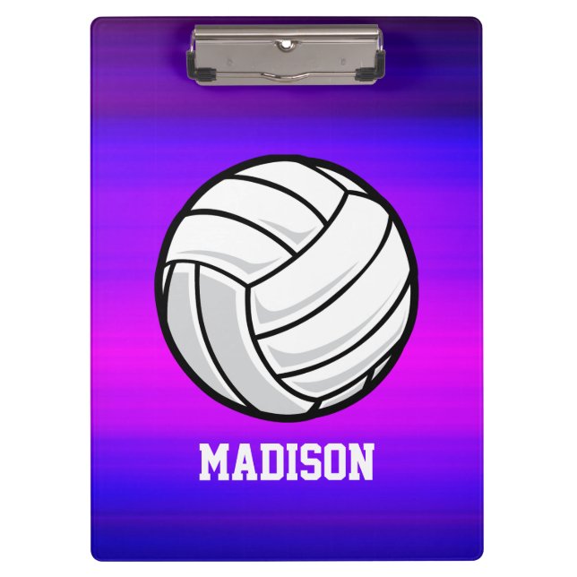 Volleyball, Violet Blue und Magenta Klemmbrett (Vorderseite)