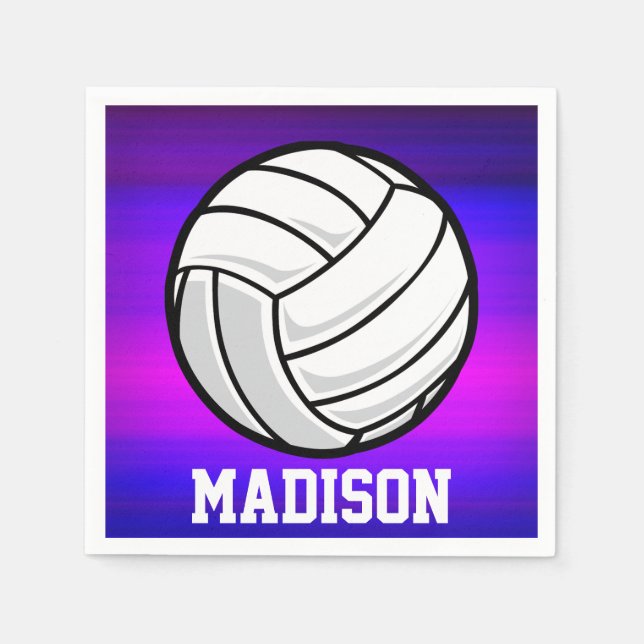 Volleyball, Violet Blue und Magenta Serviette (Vorderseite)
