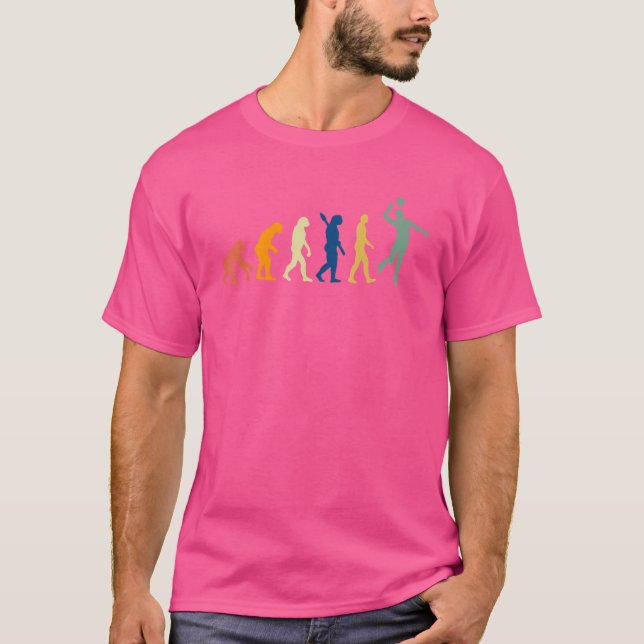 Volleyball Volleyball Evolution Sportspieler 1 T-Shirt (Vorderseite)