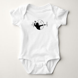 Volleyball - Volleyball Player Heartbeat Baby Strampler