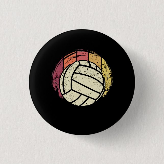 Volleyball Volleyball Retro Button (Vorderseite)