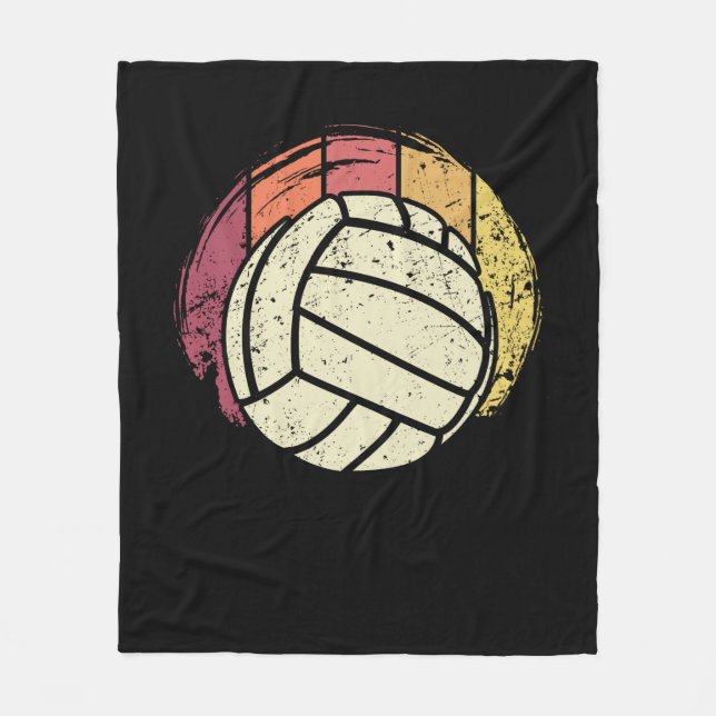 Volleyball Volleyball Retro Fleecedecke (Vorderseite)