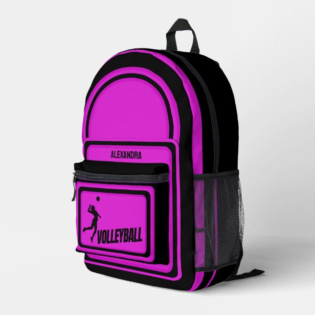 Volleyball, Volleyballspielerin, Mädchen, Geburtst Bedruckter Rucksack (Rückseitige Ecke Rechts)
