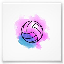 Volleyball Watercolor Fotodruck