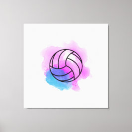 Volleyball Watercolor Leinwanddruck