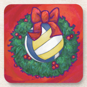 Volleyball Weihnachten Getränkeuntersetzer
