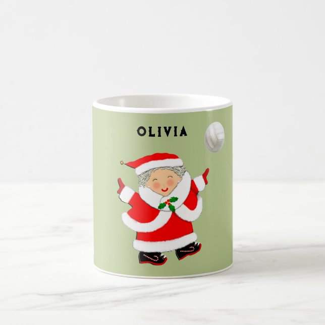 Volleyball Weihnachten Kaffeetasse (Mittel)